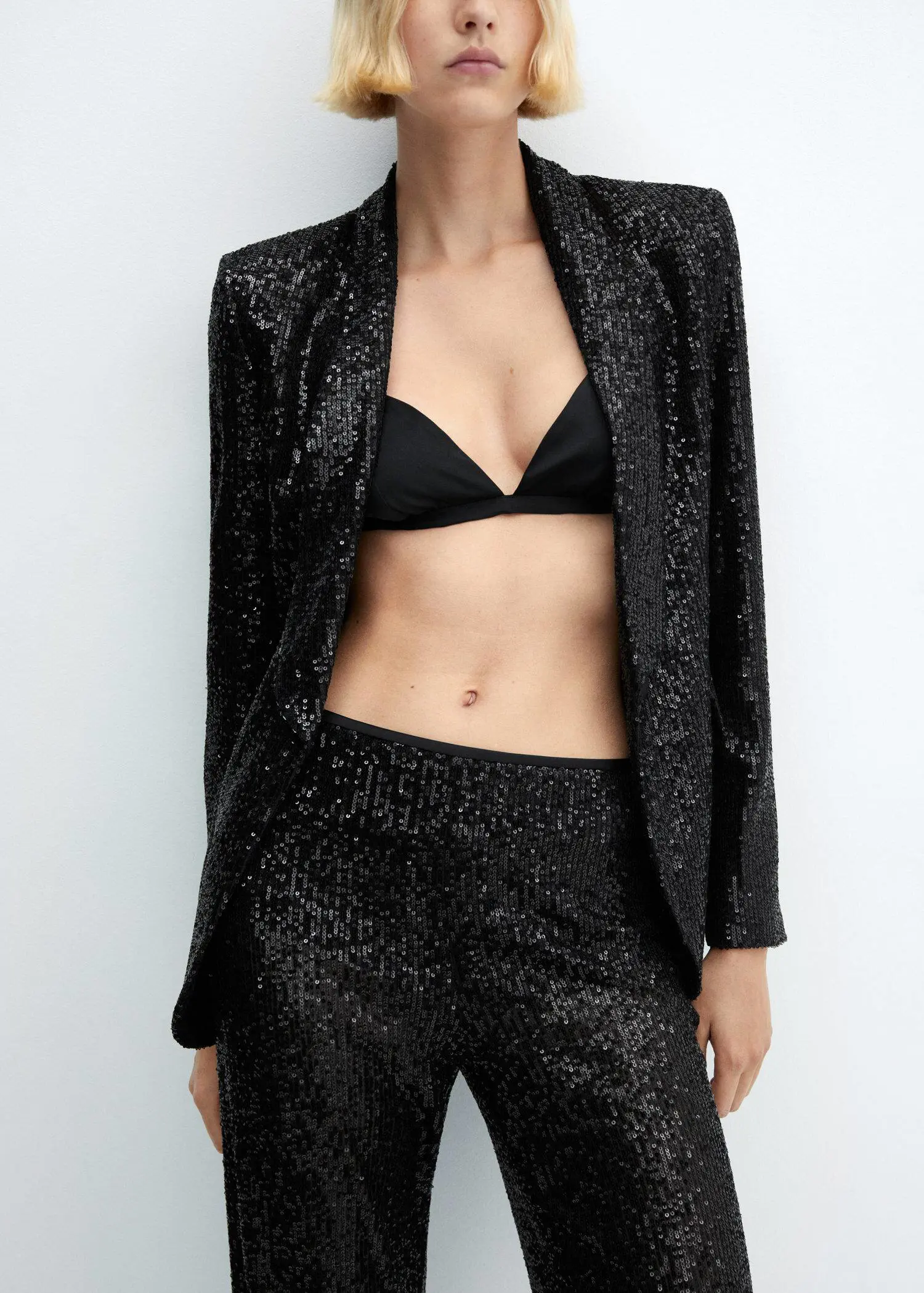 Mango Sequined suit trousers. 1