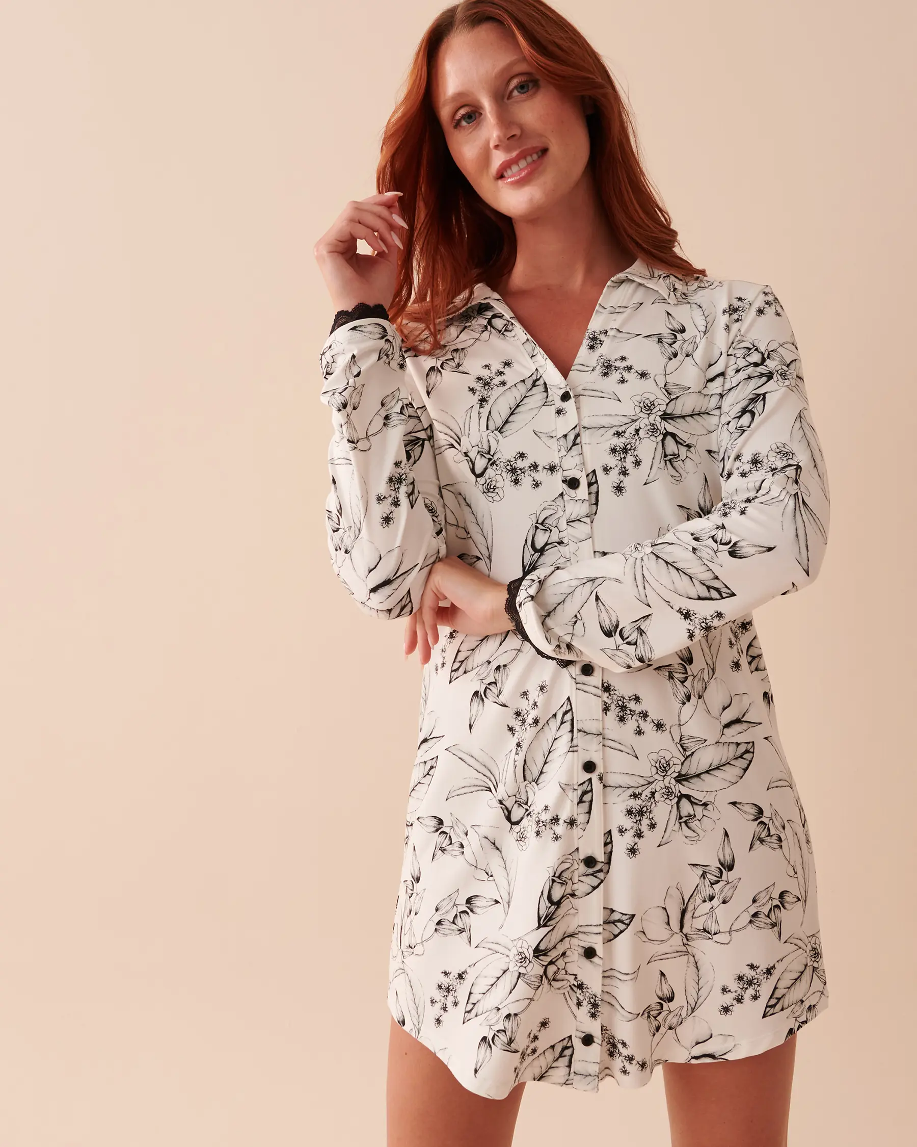 La Vie en Rose Winter Flowers Super Soft Sleepshirt. 1