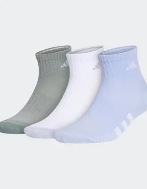 Cushioned Color Quarter Socks 3 Pairs
