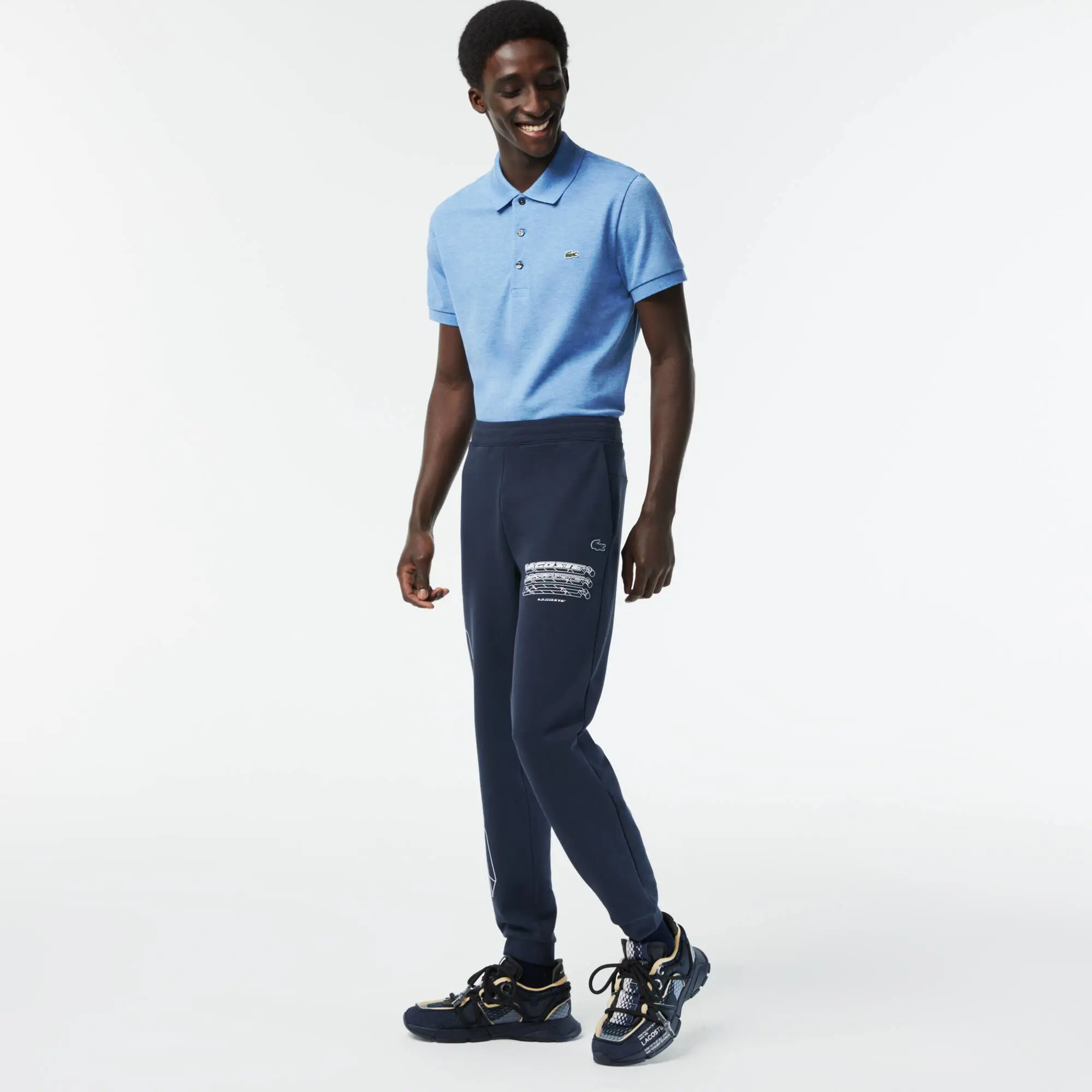 Lacoste Men’s Lacoste Slim Fit Double-Sided Track Pants. 1