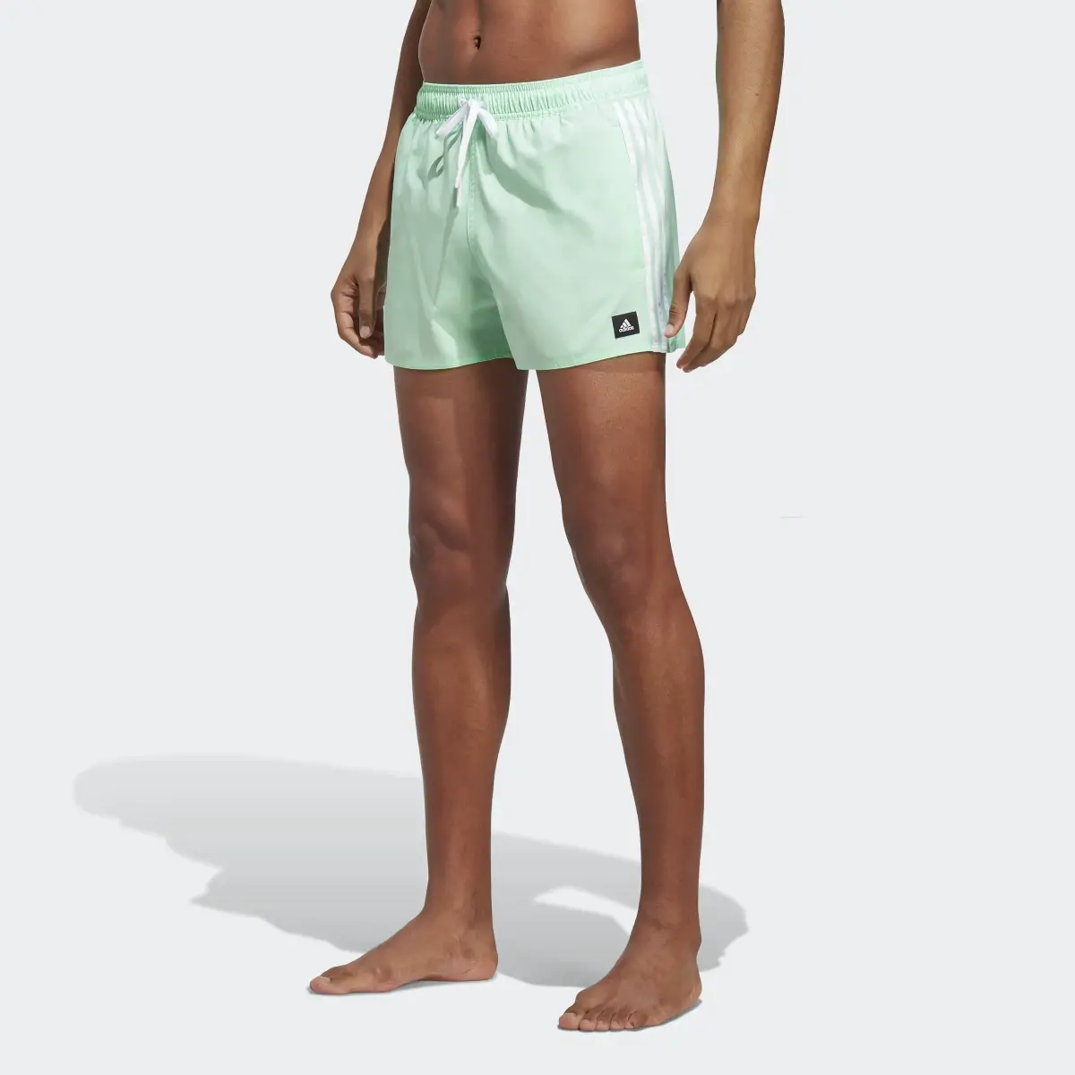 Adidas 3-Stripes CLX Very-Short-Length Swim Shorts. 1
