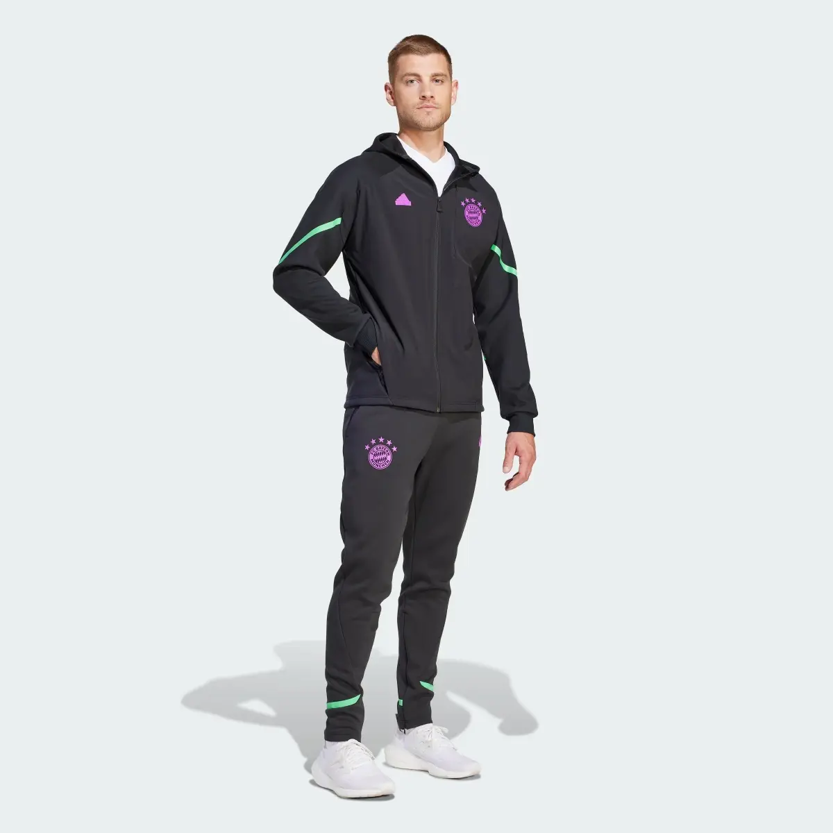 Adidas FC Bayern Designed for Gameday Tracksuit Bottoms. 3