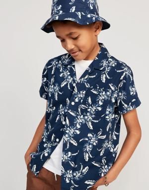 Old Navy Short-Sleeve Printed Camp Shirt for Boys blue