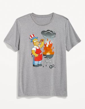 The Simpsons™ Matching Americana Gender-Neutral T-Shirt for Adults gray