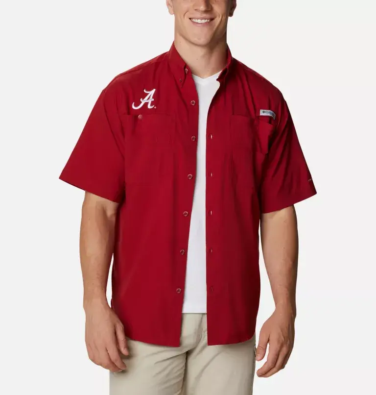 Columbia Men's Collegiate PFG Tamiami™ Short Sleeve Shirt - Alabama. 2