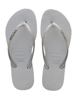 Slim Glitter II Gri Kadın Plaj Terliği