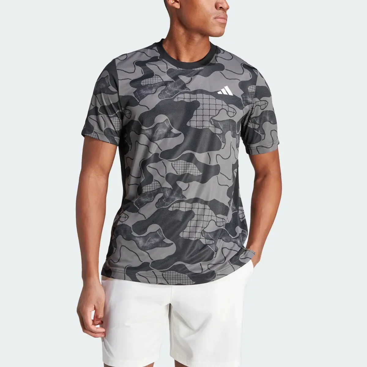 Adidas Playera Club de Tenis Estampada. 1