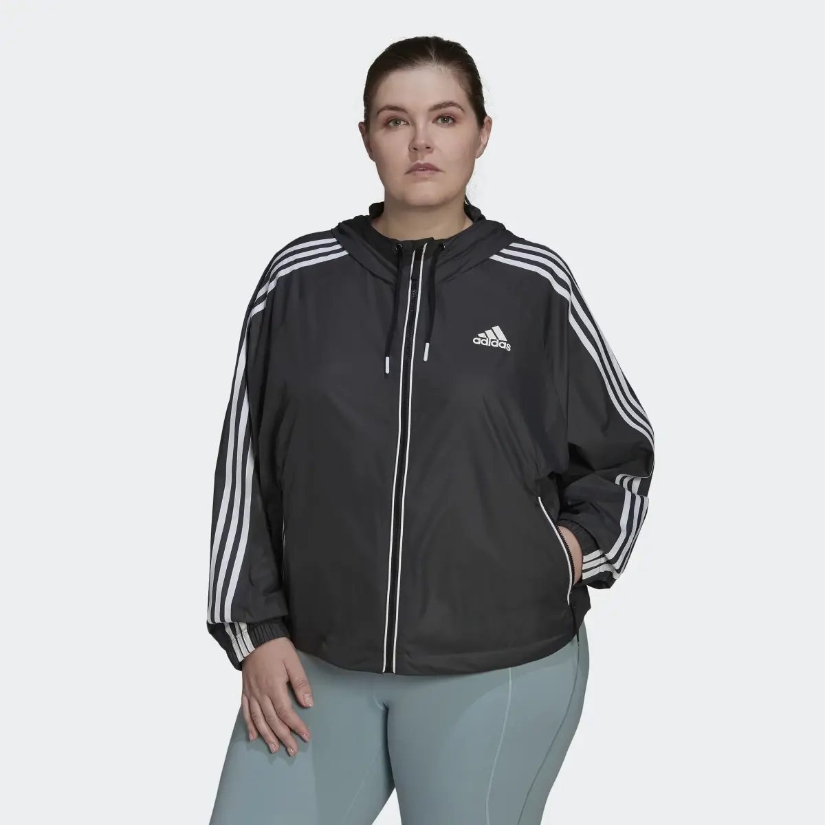 Adidas BSC 3-Stripes Wind Jacket (Plus Size). 2