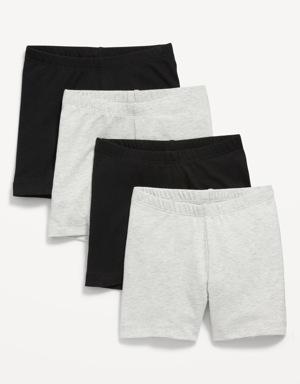 Old Navy Jersey Biker Shorts 4-Pack for Toddler Girls multi