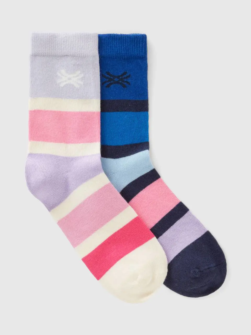 Benetton two pairs of striped socks. 1
