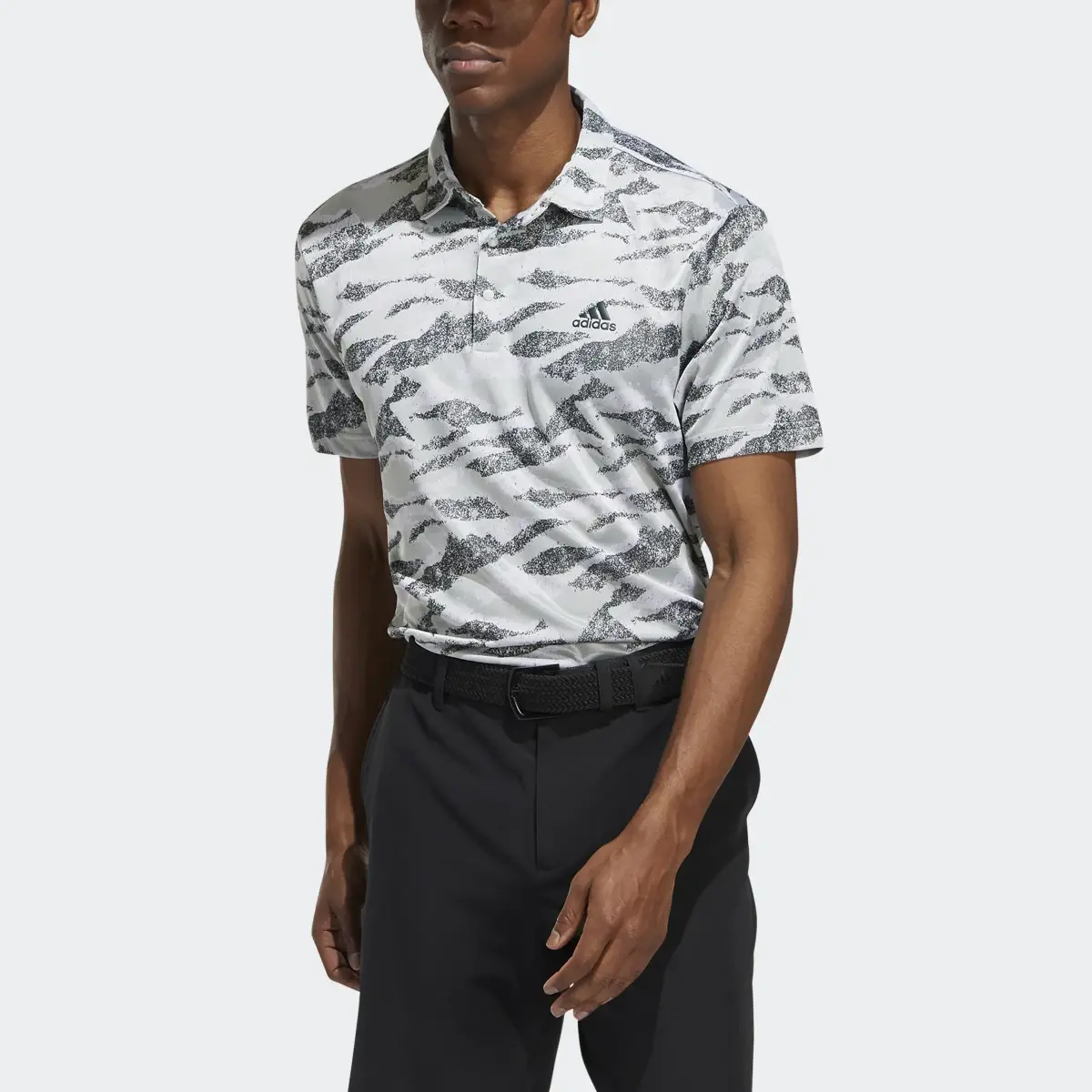 Adidas Horizon-Print Golf Polo Shirt. 1