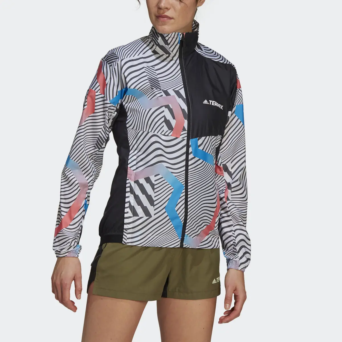 Adidas Terrex Trail Running Printed Wind Jacket. 1