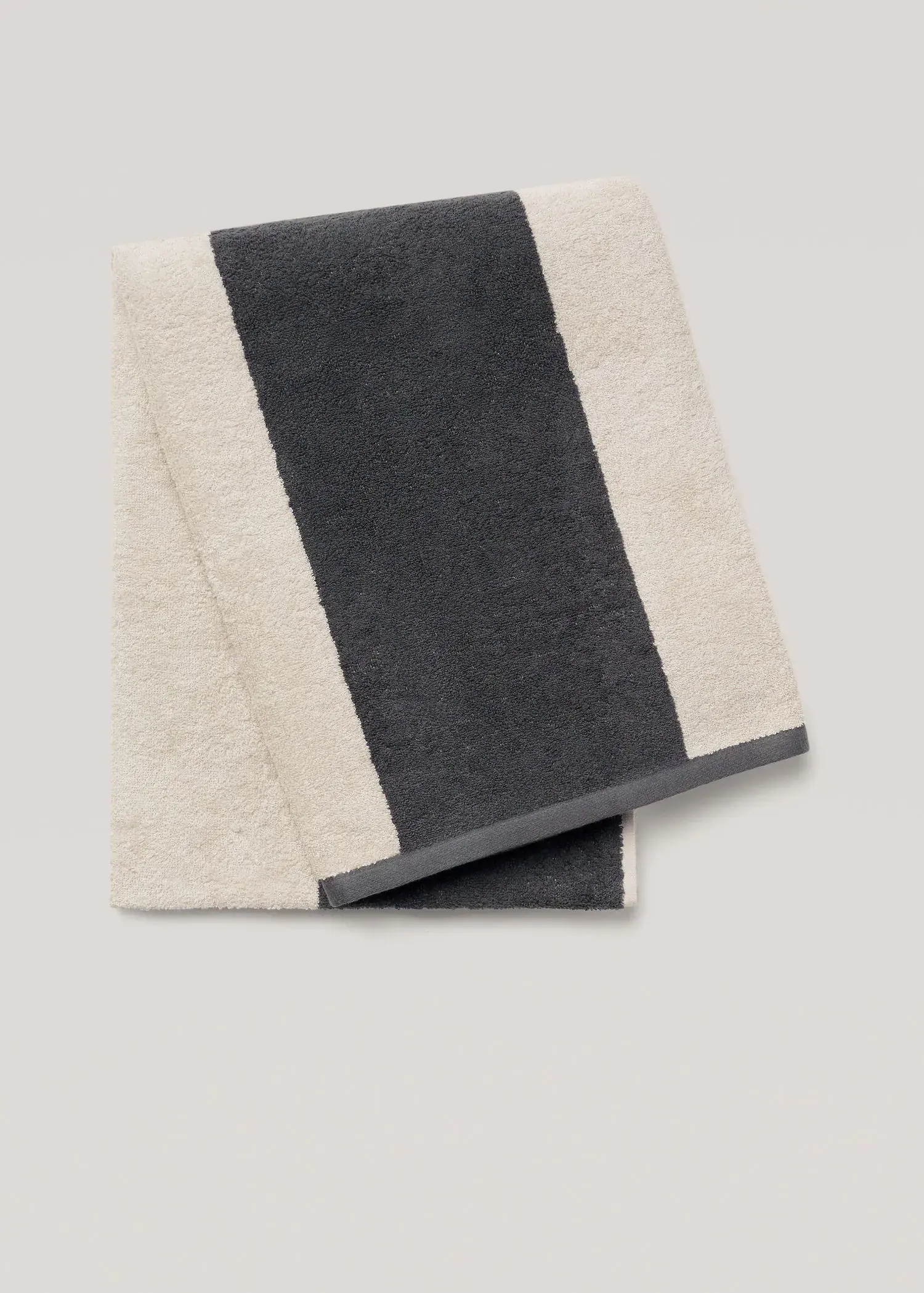 Mango Ręcznik plażowy z 100% bawełny w paski 100 x 180 cm. 1