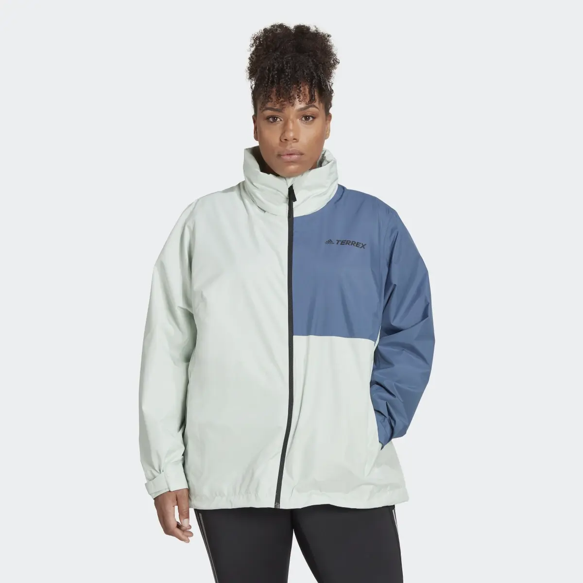 Adidas Terrex Multi RAIN.RDY Two-Layer Rain Jacket (Plus Size). 2