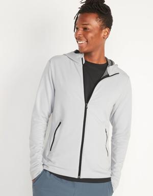 Old Navy Live-In French Terry Go-Dry Zip Hoodie for Men gray