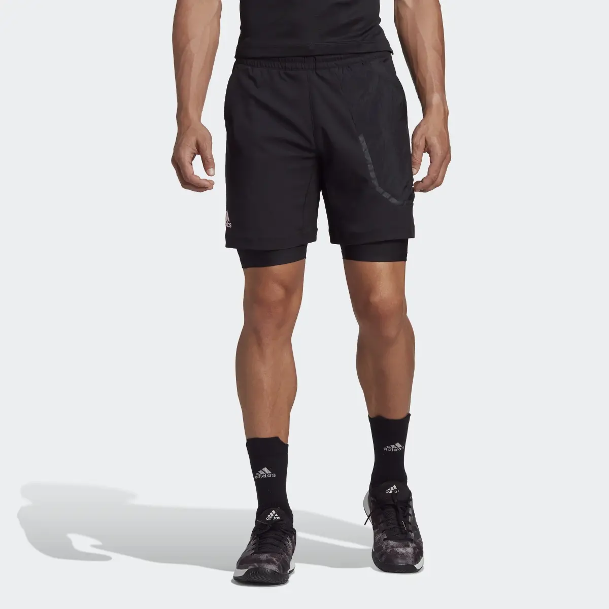 Adidas Tennis US Series 2-in-1 Shorts. 1