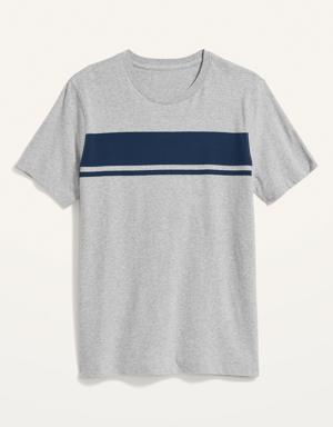 Soft-Washed Center-Stripe T-Shirt for Men gray