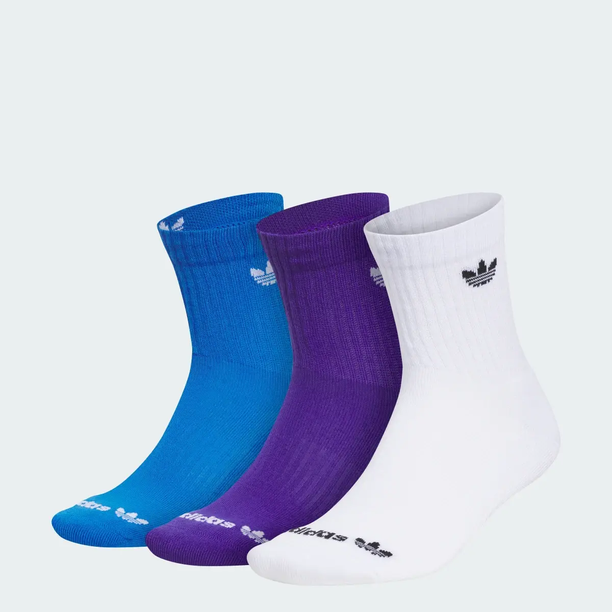 Adidas Originals Trefoil 2.0 3-Pack High Quarter Socks. 1