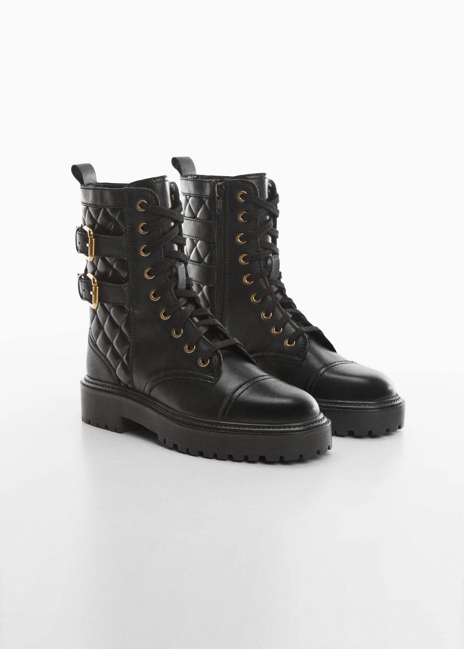 Mango Military leather ankle boots. 2