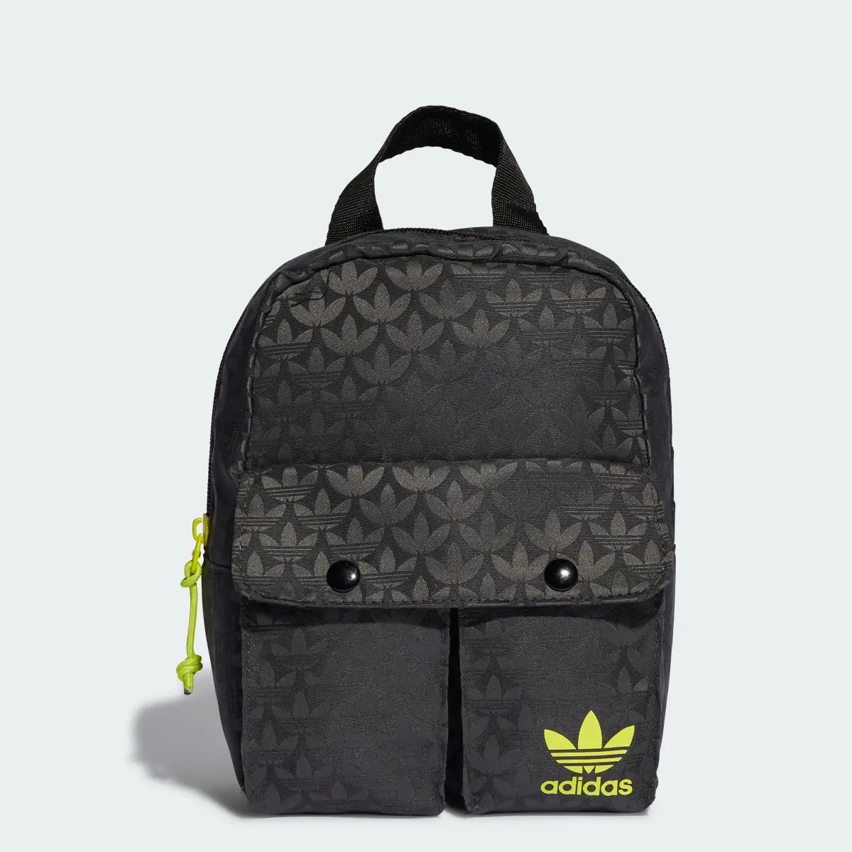 Adidas Trefoil Monogram Jacquard Mini Backpack. 1