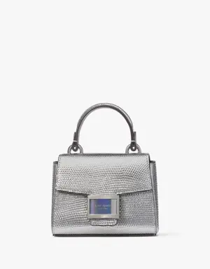 Katy Embossed Metallic Micro Crossbody