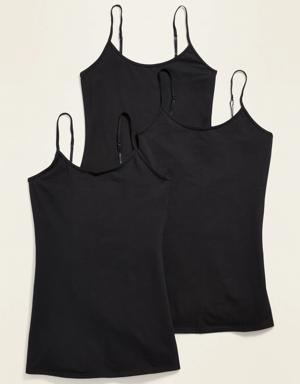 First-Layer Tunic Cami 3-Pack for Women black