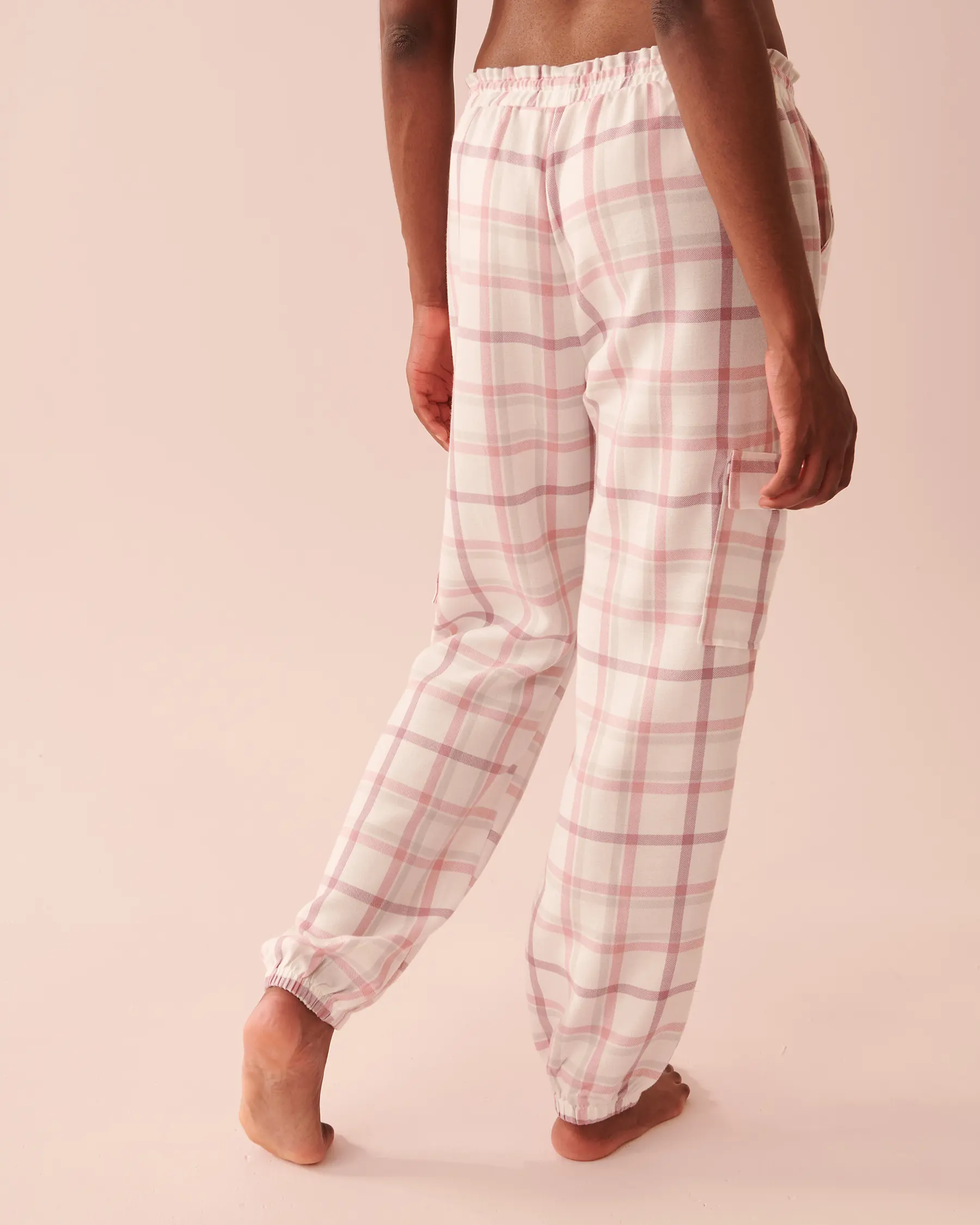 La Vie en Rose Plaid Cargo Pajama Pants. 2