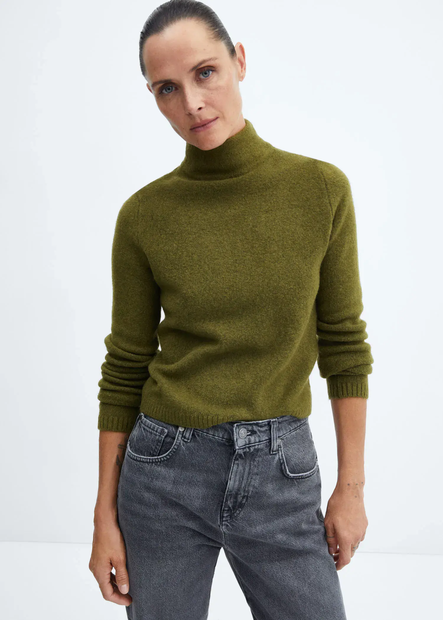 Mango Pull-over maille col montant. 2