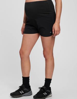 Fit Maternity Full Panel 3.5" Running Shorts black