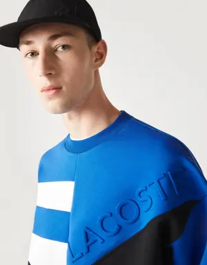 Men's Lacoste Loose Fit Patchwork Effect Sweatshirt