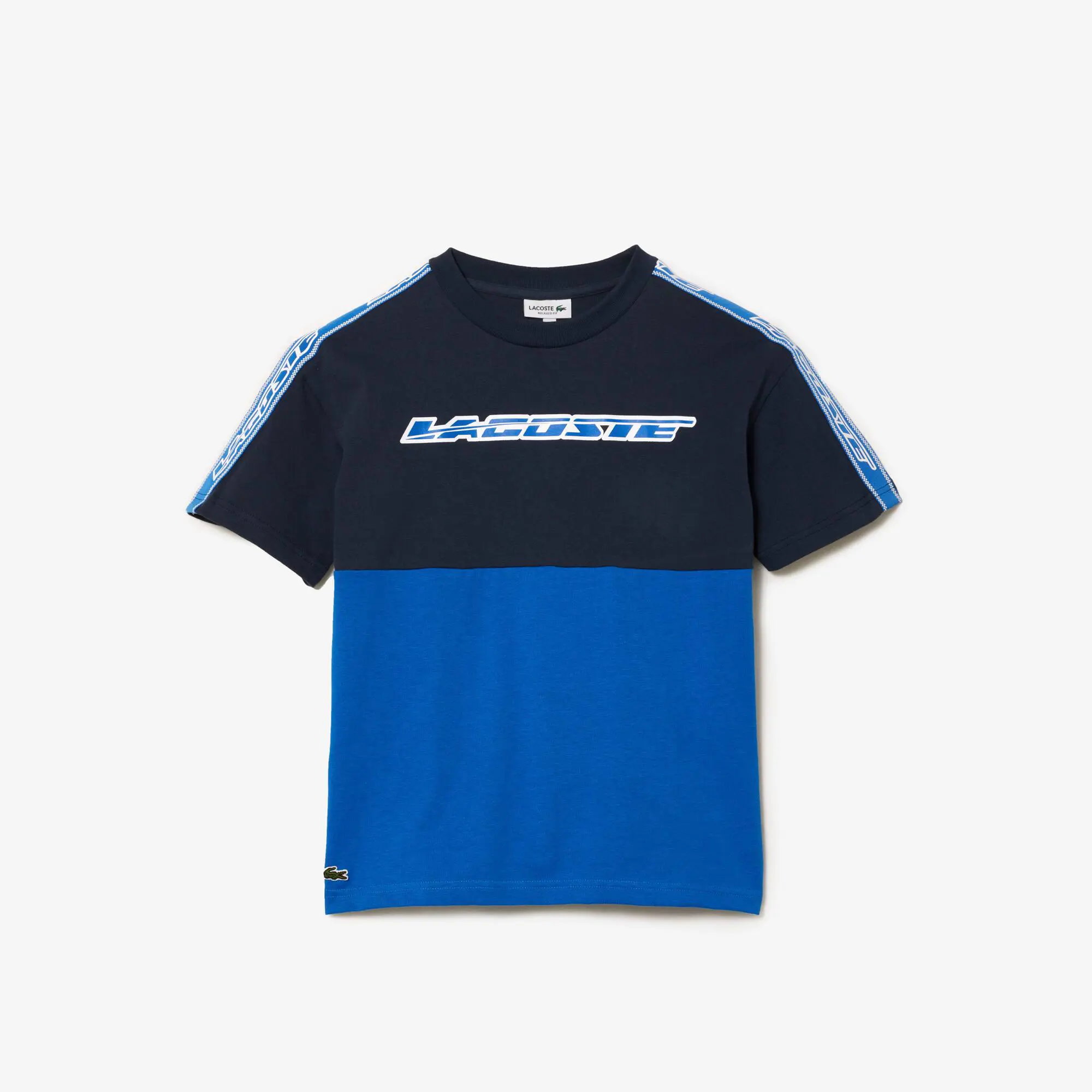 Lacoste Kids’ Lacoste Contrast Stripe Colourblock T-shirt. 1