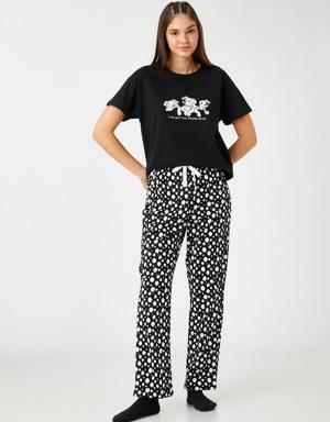 101 Dalmaçyalı Lisanslı Pijama Takımı Kısa Kollu Baskılı