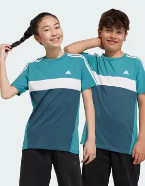 Adidas Playera Tiberio 3 Franjas Colorblock de Algodón para Niños