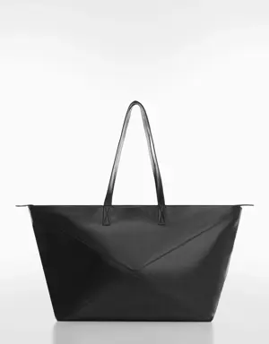 Mango Shopper-Bag aus Leder