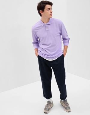 Gap Pique Polo Shirt purple