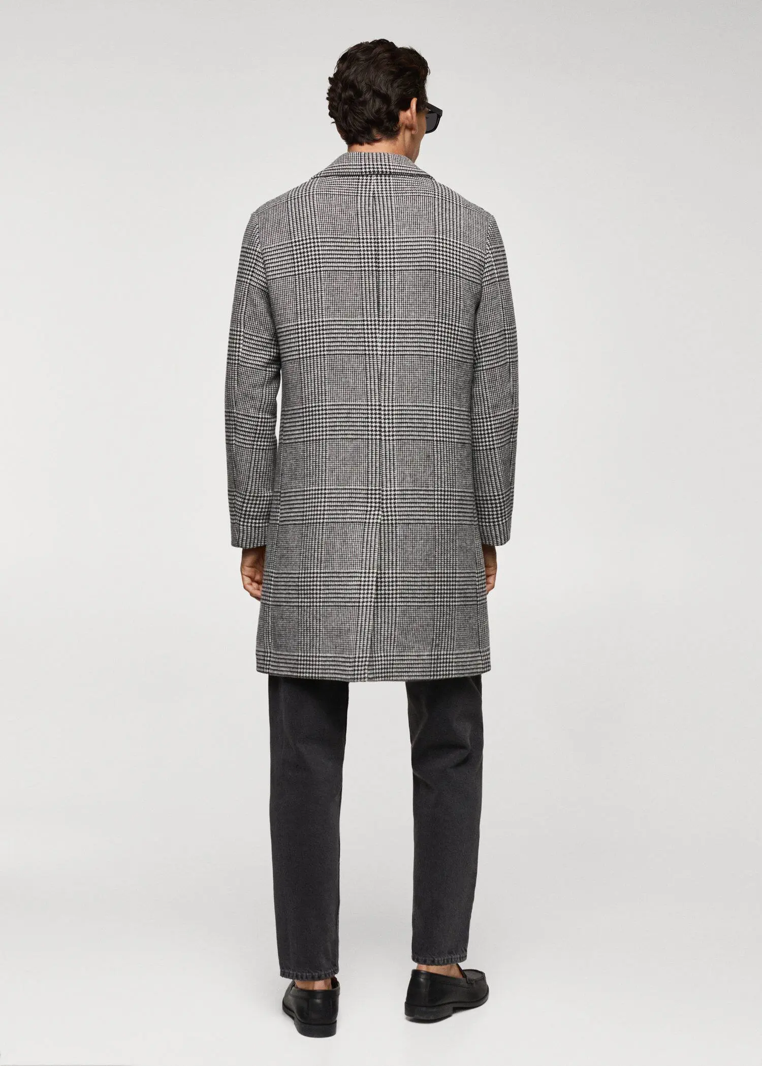 Mango Prince of Wales checked wool coat. 3