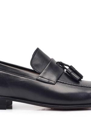 Siyah Klasik Loafer Kösele Erkek Ayakkabı -10936-