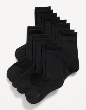 Old Navy Gender-Neutral Solid Crew Socks 7-Pack for Kids black