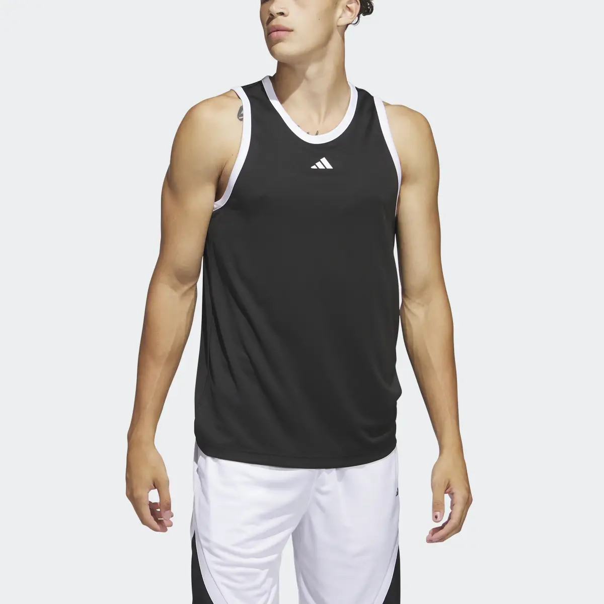 Adidas Basketball 3-Stripes Tank Top. 1