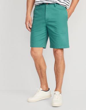 Slim Built-In Flex Rotation Chino Shorts for Men -- 9-inch inseam green