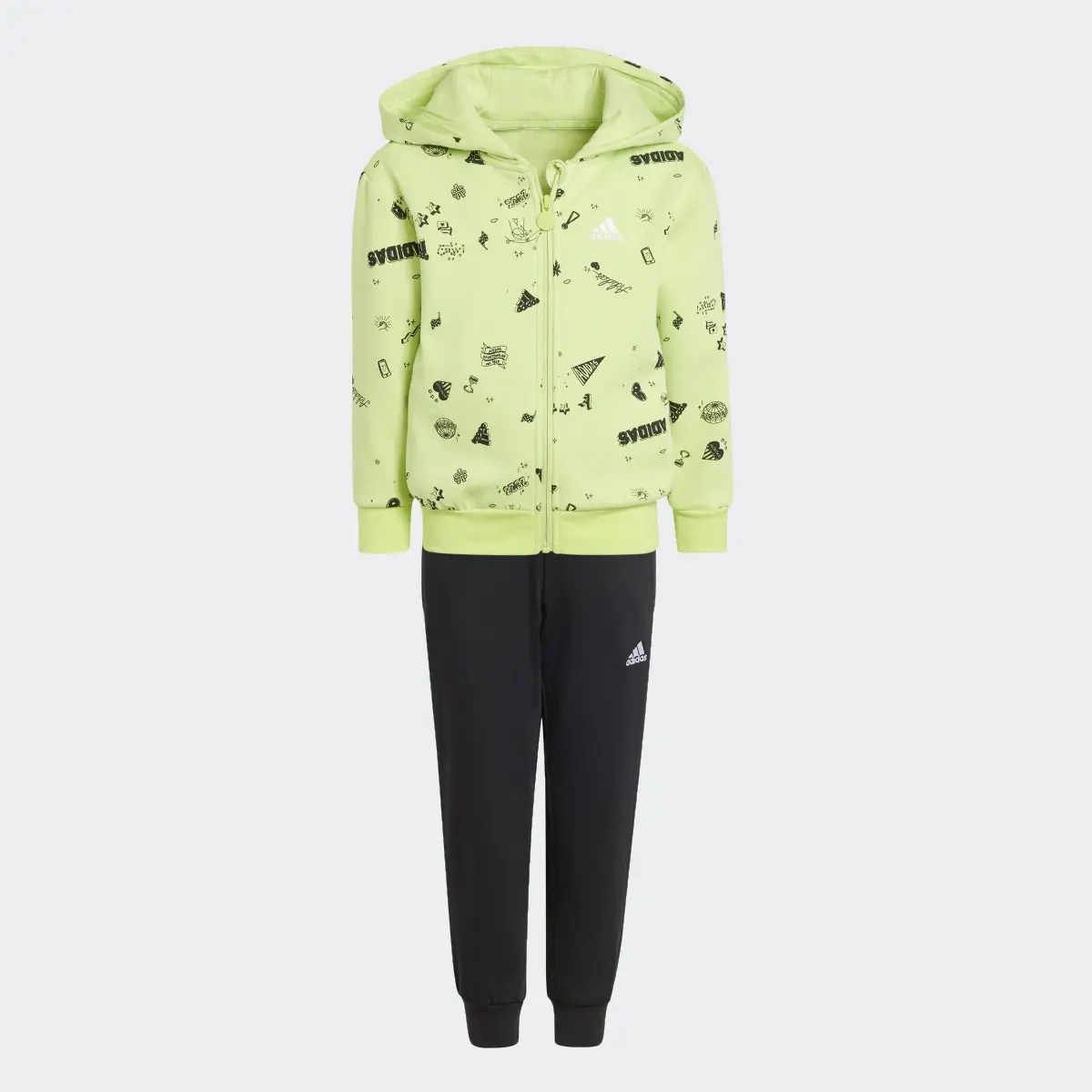 Adidas Brand Love Hooded Kids Trainingsanzug. 2