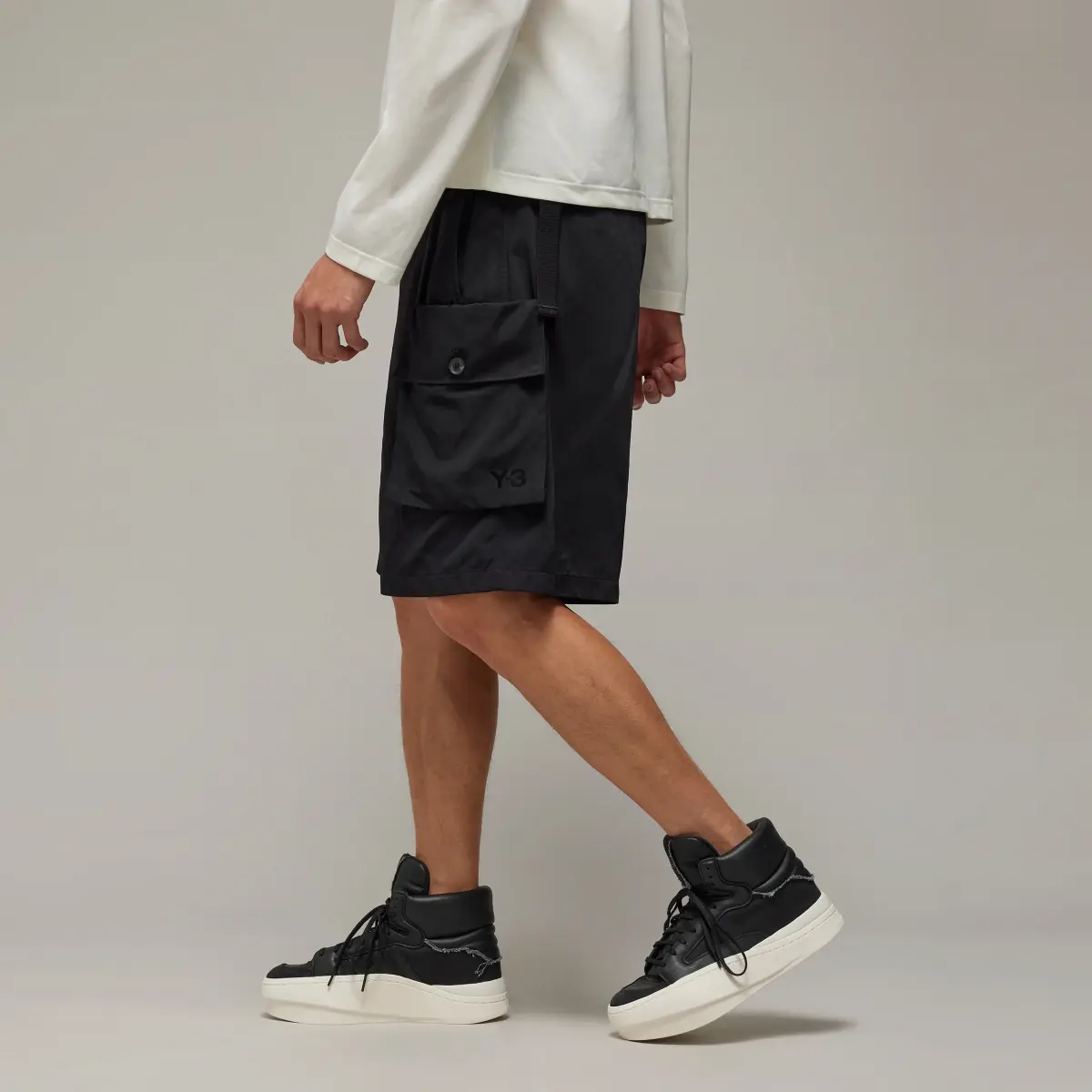Adidas Y-3 Nylon Twill Shorts. 2