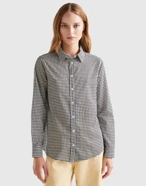 black and white houndstooth shirt