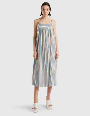 long dress with stripes