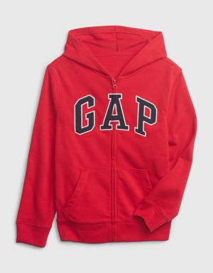 Gap Logo Fermuarlı Havlu Kumaş Sweatshirt