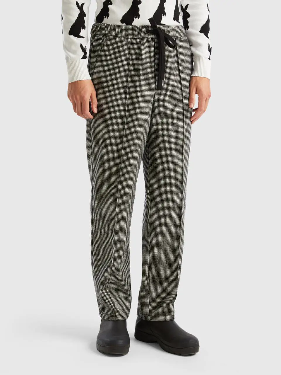Benetton houndstooth joggers. 1