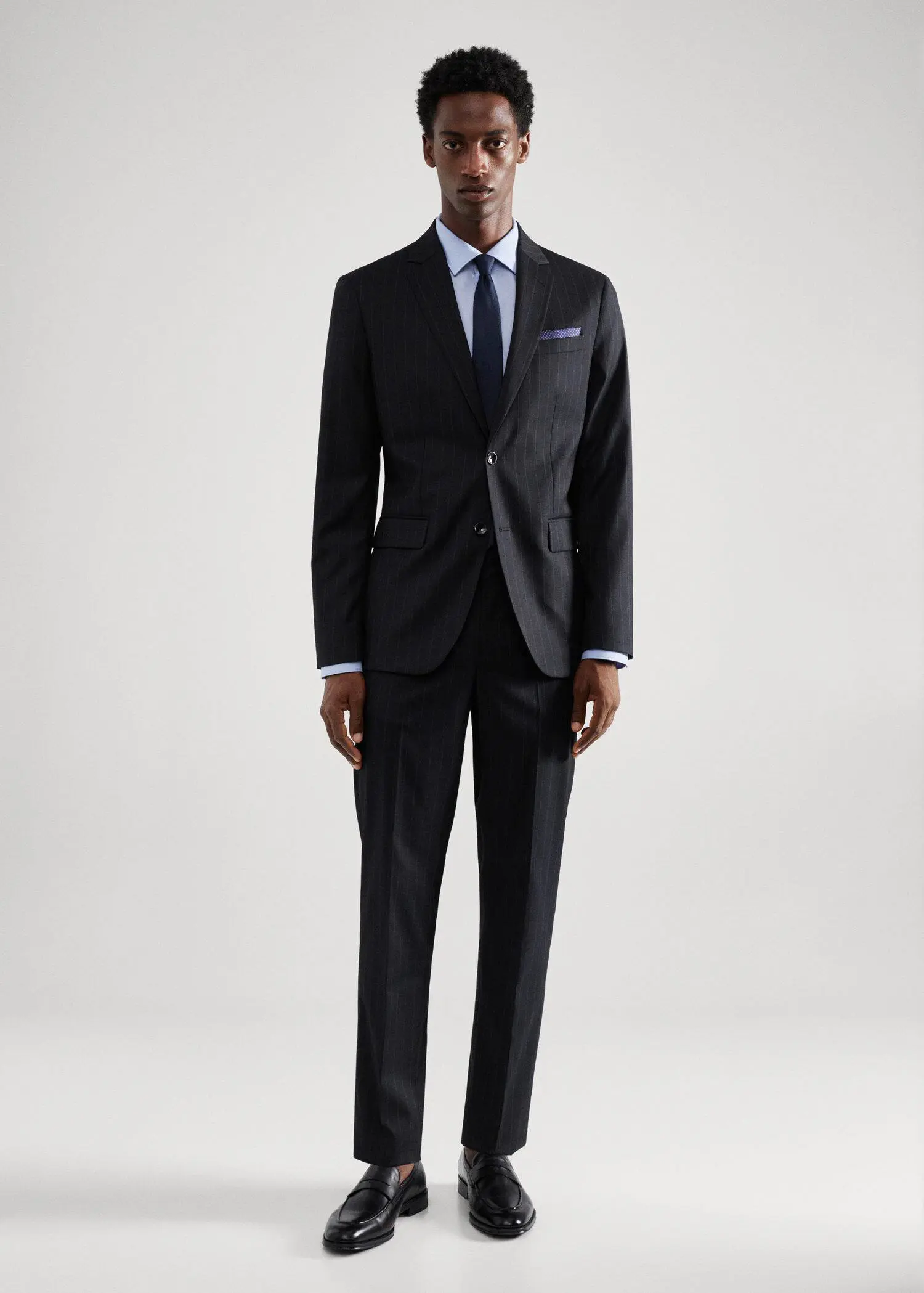 Mango Stretch fabric slim-fit suit blazer. 2
