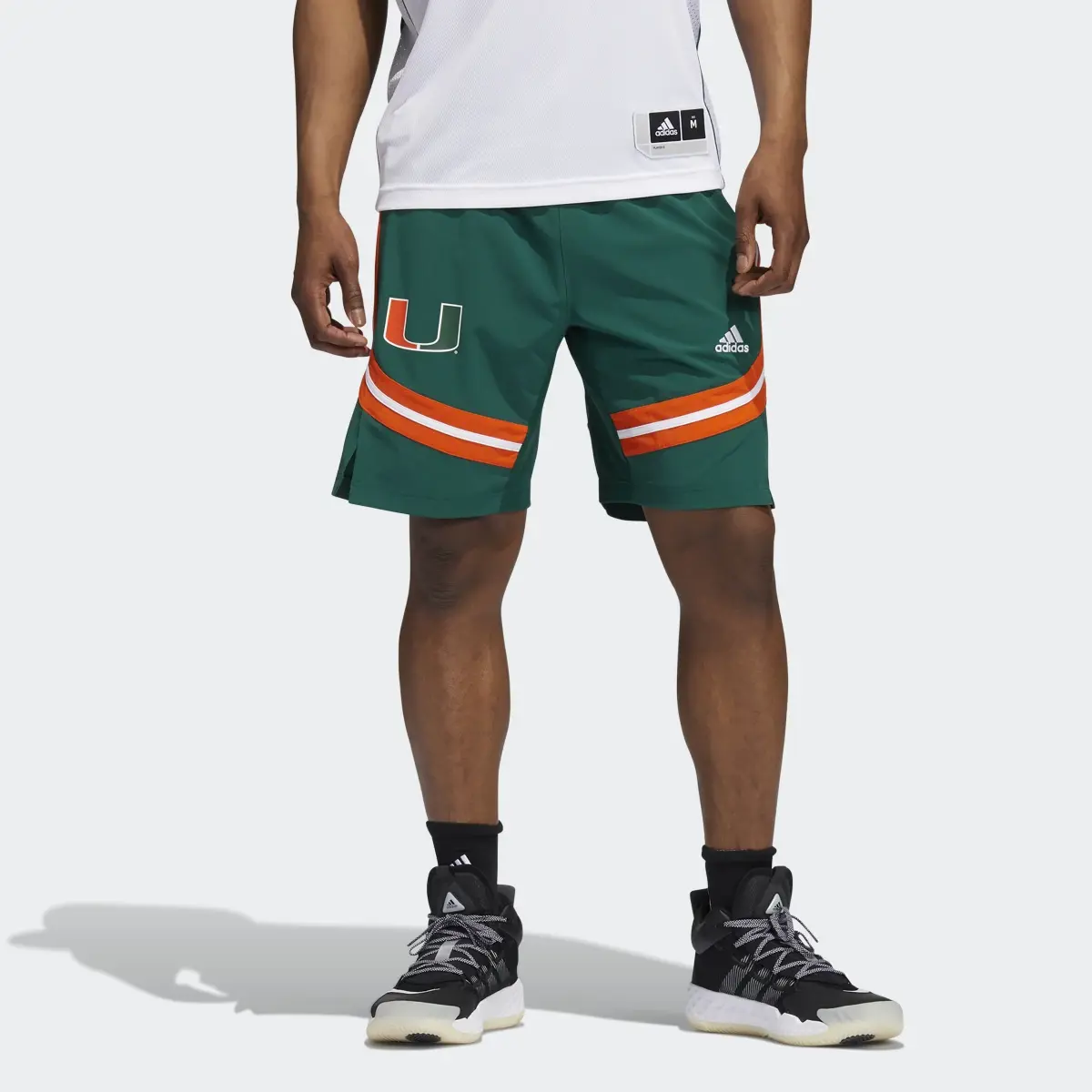 Adidas Hurricanes NCAA Swingman Shorts. 1