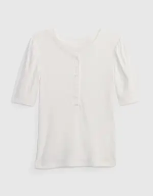 Gap Kids Rib Henley T-Shirt white