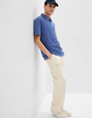 Slub Pocket Polo Shirt blue